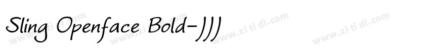 Sling Openface Bold字体转换